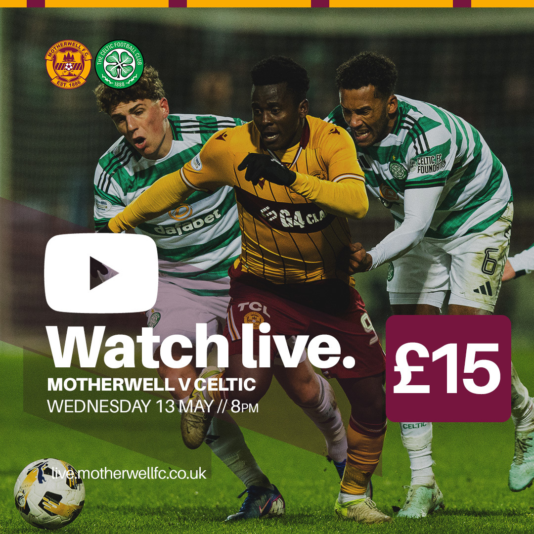 MotherwellFC's tweet photo. Don't miss a big night at Fir Park 📺

Our home game against Celtic will be shown live via our pay-per-view streaming service.