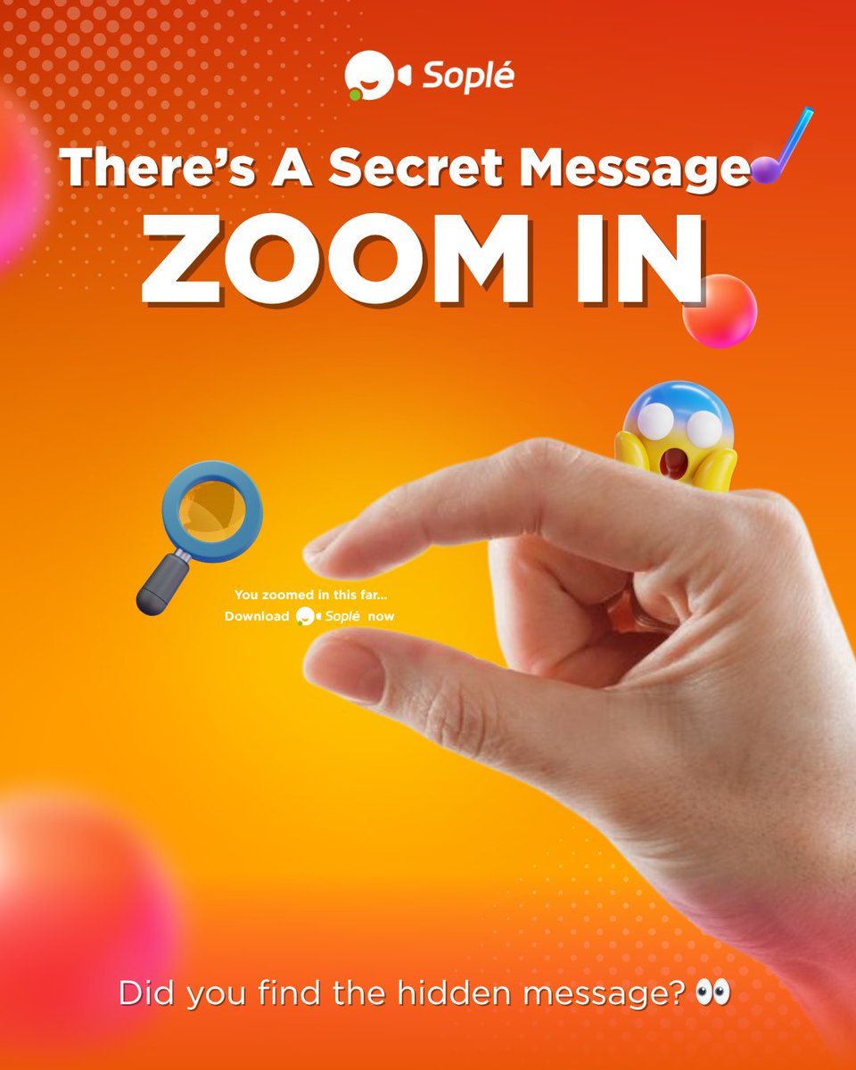 Sople_ID's tweet photo. Looks like curiosity already brought you here 👀
Now imagine turning that same energy into content, creativity, and opportunities 🚀

Post your content.
Grow your audience.
Be part of something bigger ✨

Did you find the hidden message though? 👀👇 #Soplé https://t.co/kc2XVUIq3q