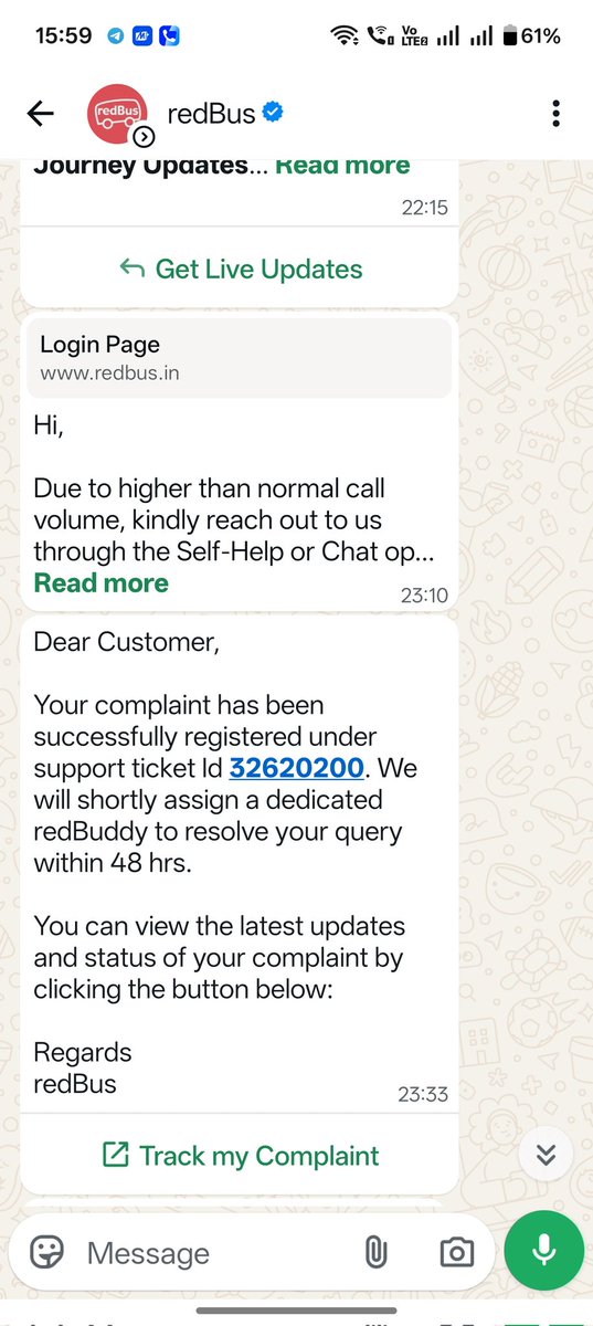 ManikanthRock's tweet photo. @redBus_in still no resolution... You people said in 48 hrs the complaint will resolve and will give you bus ticket refund 

I can't say all story please check ticket and previous messages https://t.co/pksARSh9cy
