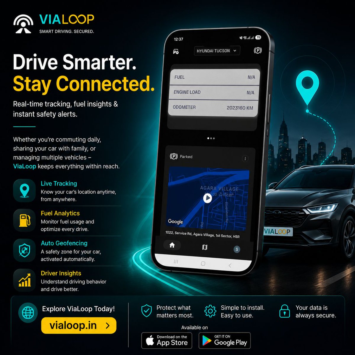 ViaLoopApp's tweet photo. Your car is more than just a vehicle — it’s part of your everyday life.
That’s why ViaLoop helps you stay connected, informed, and in control wherever you go. https://t.co/hP6YJdGQwW