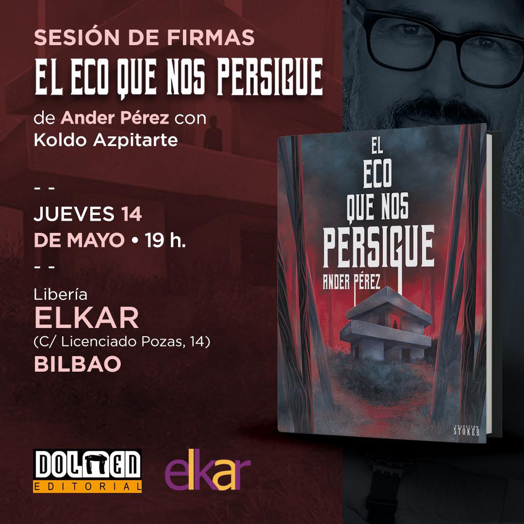 Nemowave's tweet photo. 🚨🚨ATENCIÓN!!🚨🚨
Este jueves 14, en ELKAR (Licenciado Poza, Bilbao), contaré con la compañía de @KAzpitarte en la presentación de «EL ECO QUE NOS PERSIGUE». Será a partir de las 19h. ¿A quién veo por allí?🫣📚🫶🏻 https://t.co/nlANwsppTm