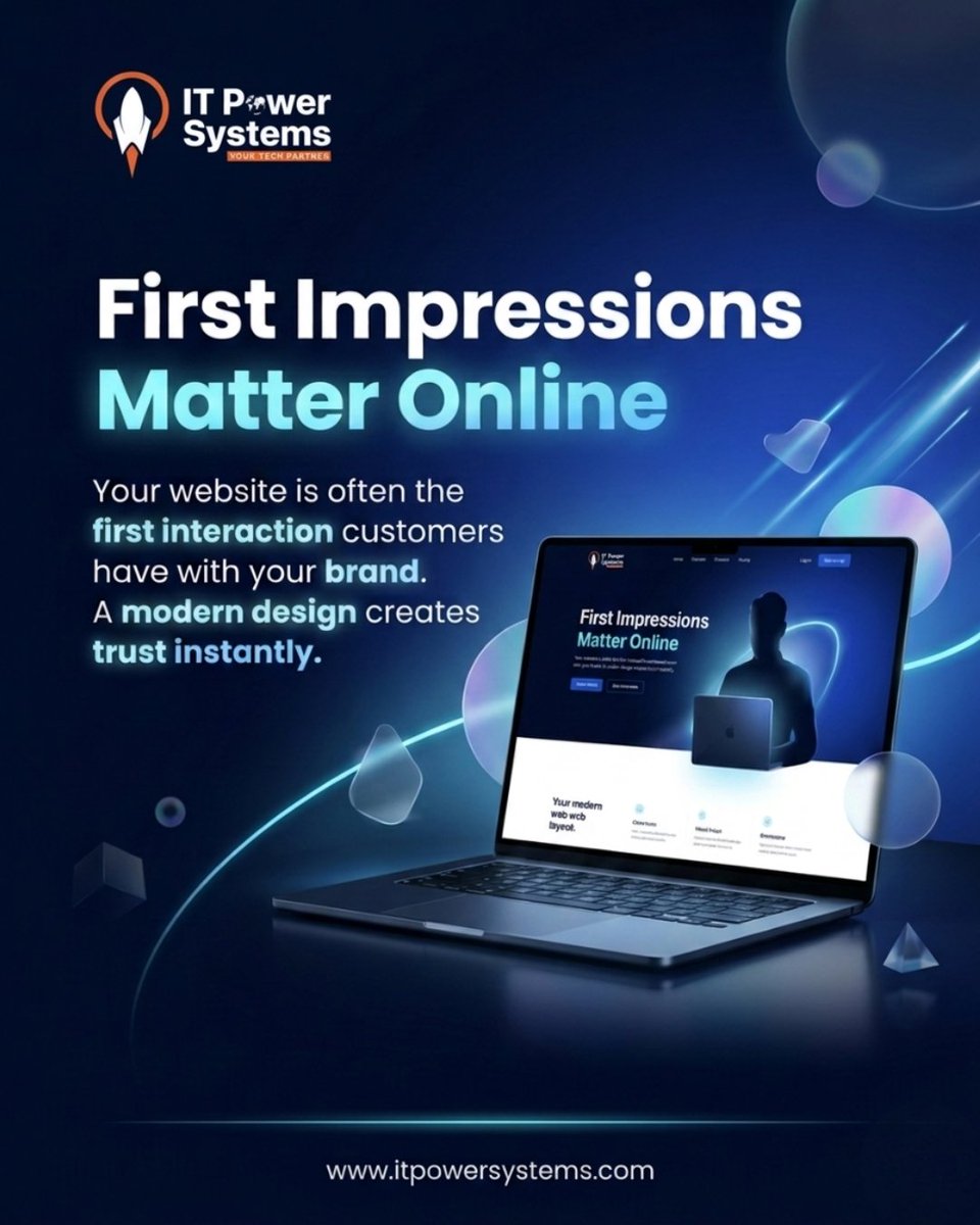 itpowersystems's tweet photo. First impressions matter online.
A modern website builds trust, attracts customers, and grows your brand 

#WebDesign #WebDevelopment #DigitalMarketing #ResponsiveDesign #BrandIdentity #ITPowerSystems https://t.co/uAUoTElKpX