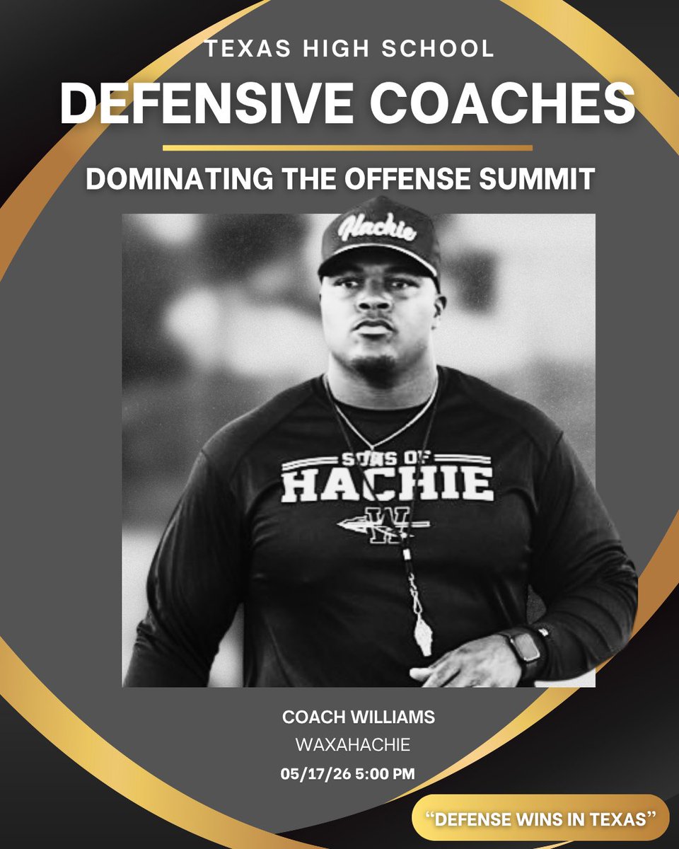 coach_love2020's tweet photo. Kicking off May with another elite defensive coach! Coach Williams (@TheZacWilliams ) is one of the best defensive line coaches in the state of Texas! Join us this Sunday at 5:00 PM. #DefenseWinsTexas https://t.co/3wwpiUQGME