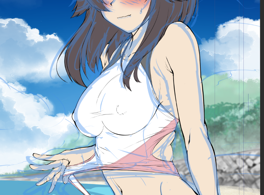 散々迷った末に滑り込みで
フリートドック改に参加申し込みしてますた
角度のきっつい水着が流行ってるらしいので
そういう感じで…
とりま今日中に表紙粗方終わらせたい…
そして本文はまだネーム中…
他リクエストも作業中…
終わんのこれ?
#フリートドック改