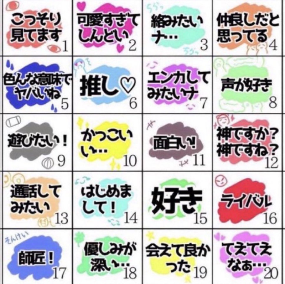 フォロワーさんがどう思ってるか番号で教えてくれる 久しぶりにやって