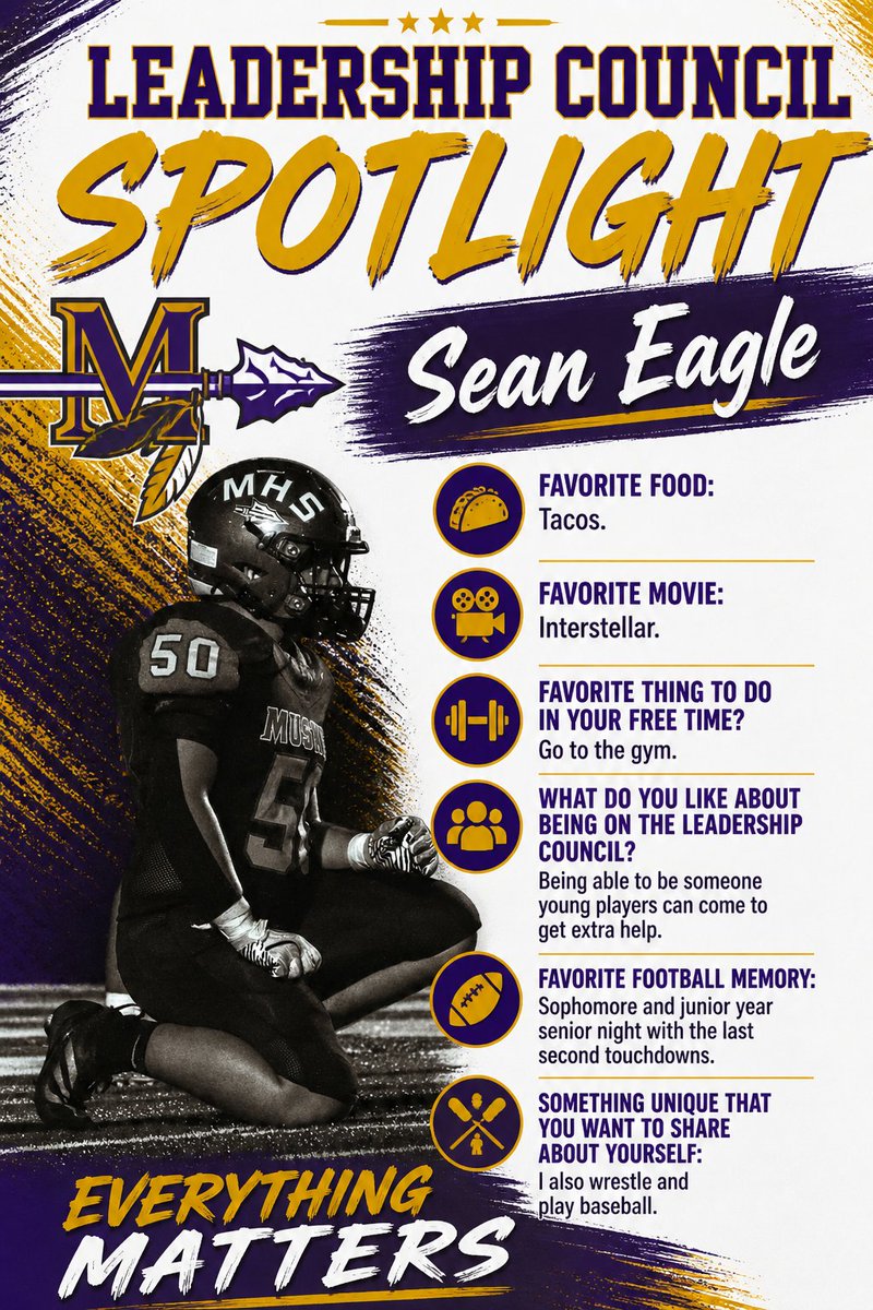 MuskieFball's tweet photo. This weeks Leadership Council Spotlight is Sean Eagle. https://t.co/ePkRV9dCgS
