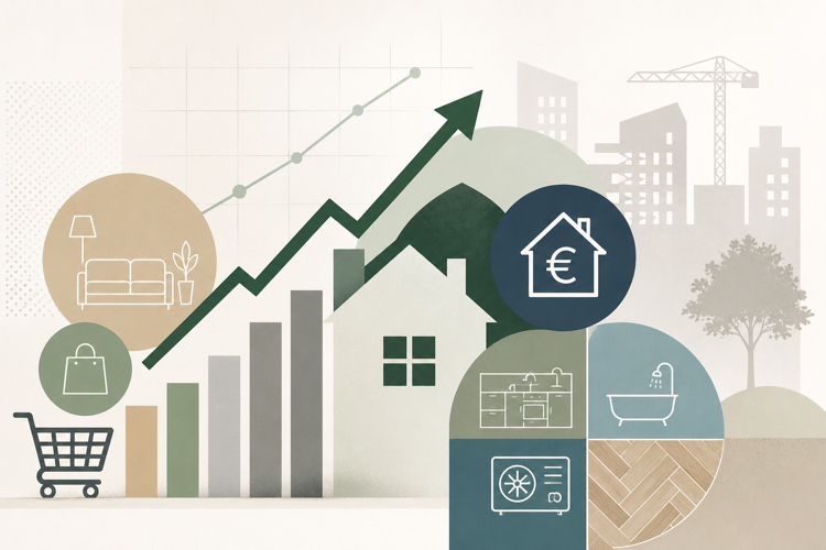 ZonvakMagazine's tweet photo. Vandaag in ZVM•: Consument kritischer, woningmarkt houdt woonuitgaven op peil: De Nederlandse woonretail beweegt momenteel tussen twee krachten in. Enerzijds worden consumenten voorzichtiger bij grotere aankopen, anderzijds blijft de woningmarkt… https://t.co/c79YVxiBAr https://t.co/UC2yysKfkq