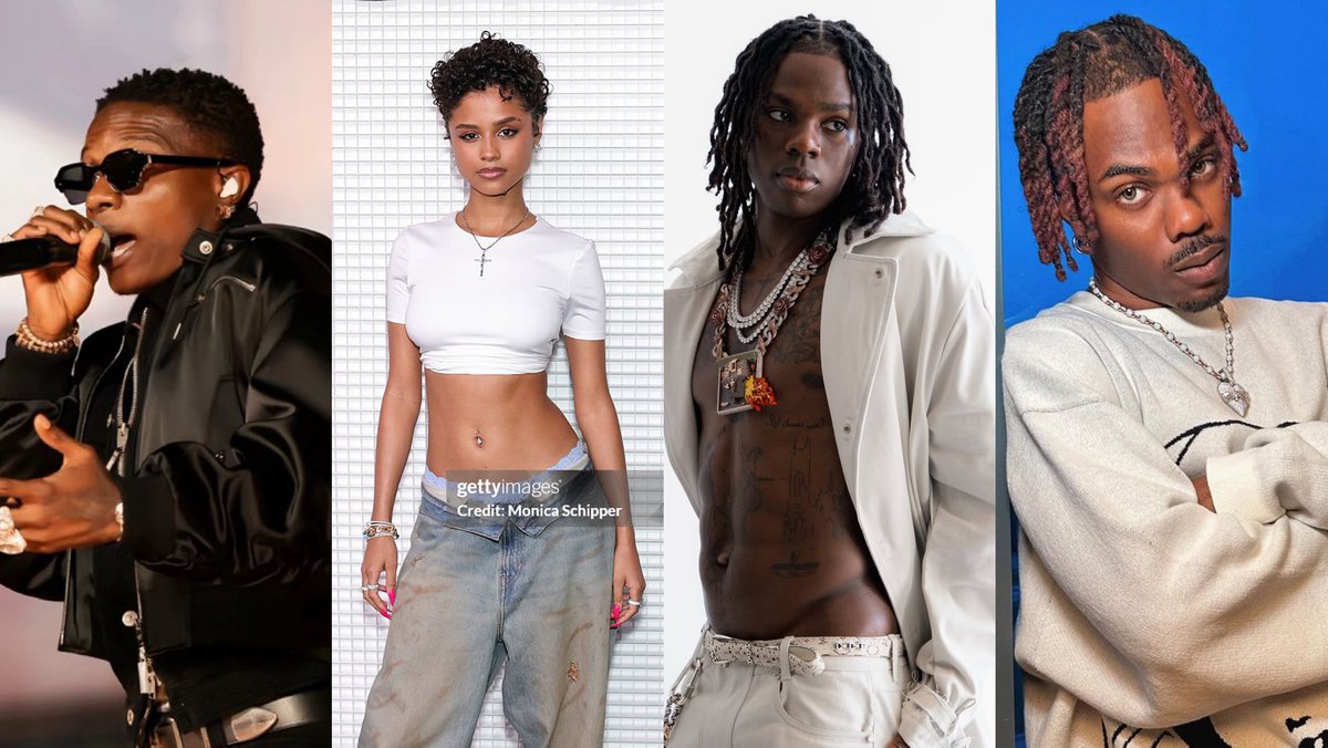 African artists and their highest all-time peak on Global Spotify Chart:

1. Wizkid — #1
2. Tyla — #8
3. Rema — #9
4. Ckay — #9
5. Tems — #10
6. Ayra Starr — #14
7. Moliy — #15
8. Burna Boy — #36
9. Asake — #52
10. Fireboy DML — #89
11. Omah Lay — #104
12.  Mr Eazi — #139
13.