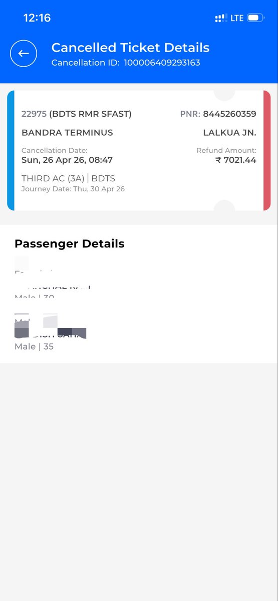 iam_deven__'s tweet photo. Dear @RailMinIndia RailOne app, have no record of my cancelled ticket or refund, please let me know how and from where I can receive my refund amount. This delay and lack of support is very stressful https://t.co/E0EfrOsIUs