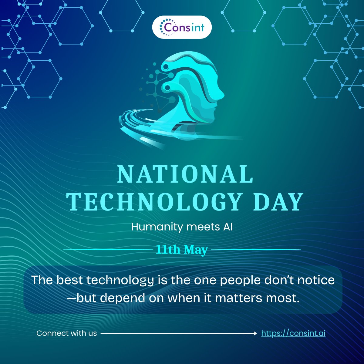 consIntAI's tweet photo. 𝐈𝐧𝐯𝐢𝐬𝐢𝐛𝐥𝐞 𝐓𝐞𝐜𝐡𝐧𝐨𝐥𝐨𝐠𝐲, 𝐕𝐢𝐬𝐢𝐛𝐥𝐞 𝐈𝐦𝐩𝐚𝐜𝐭

This 𝑵𝒂𝒕𝒊𝒐𝒏𝒂𝒍 𝑻𝒆𝒄𝒉𝒏𝒐𝒍𝒐𝒈𝒚 𝑫𝒂𝒚, we celebrate the innovation that transforms experiences without adding friction.

#NationalTechnologyDay #GenerativeAI #ConsintAI https://t.co/RYJJSo9nRt