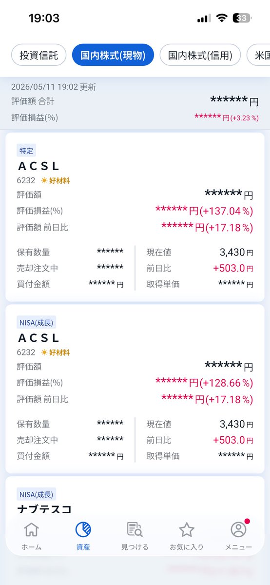 hyouhyou6301's tweet photo. #ACSL
#ドローン
#日本株
おいおいおい!
137%キタ――(゚∀゚)――!!ああああああ!!
この子がいなきゃアタシ無理いいぃいいいい! https://t.co/vxt1yXrRGa