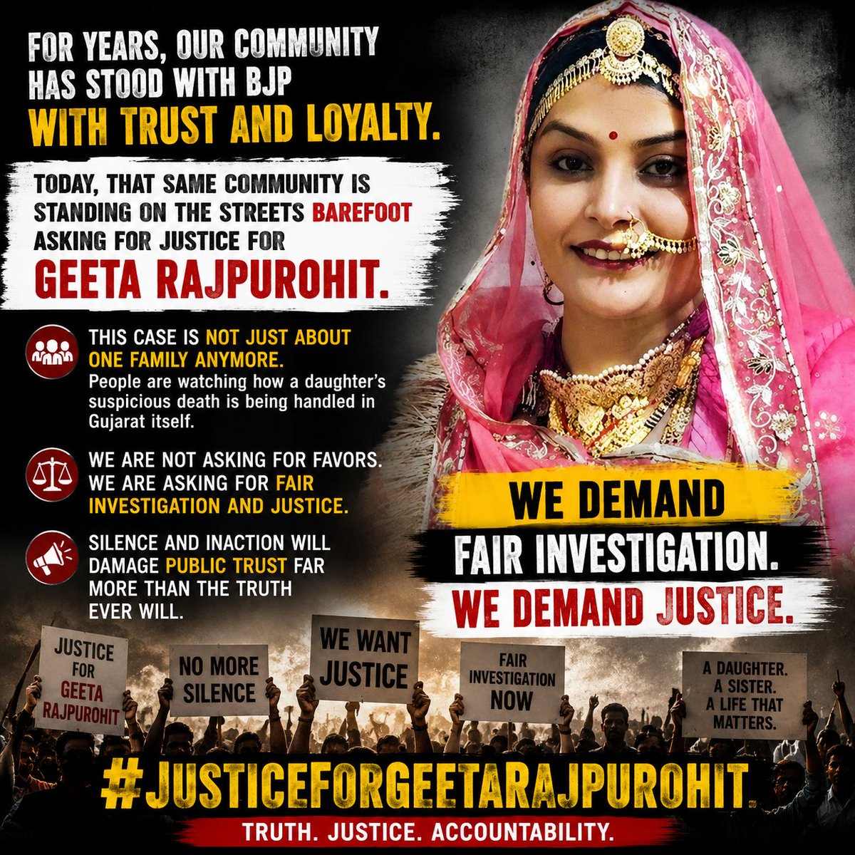 Justiceforgeeta's tweet photo. Ahmedabad Police’s shocking reality! PM @narendramodi, will daughters continue to lose their lives like this in Gujarat under your watch? @AmitShah @Bhupendrapbjp #JusticeForGeetaRajpurohit #Jodhpur #Ahmedabad https://t.co/OtprWWwCFx