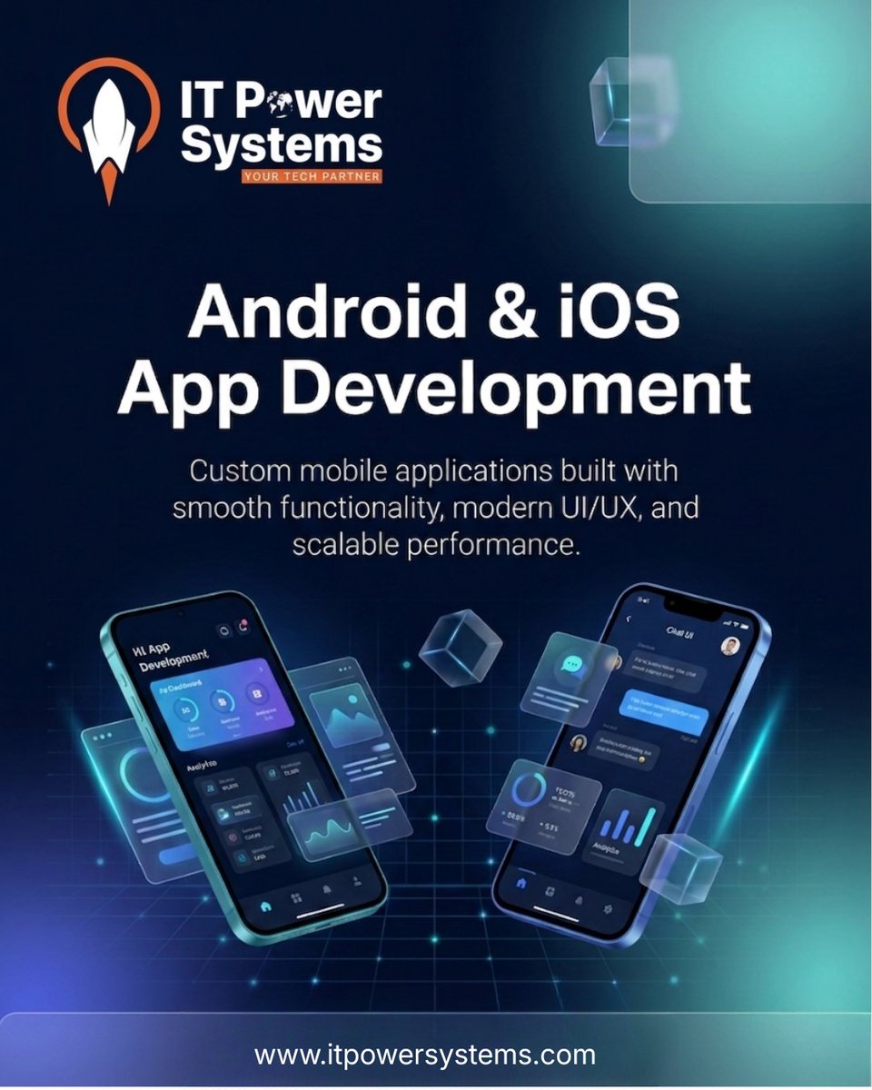 itpowersystems's tweet photo. urn your app idea into reality with custom Android &amp; iOS apps built for performance, modern UI/UX &amp; business growth.

#AppDevelopment #Android #iOS #MobileApps #UIUX #TechSolutions https://t.co/s1XRmrGVYH