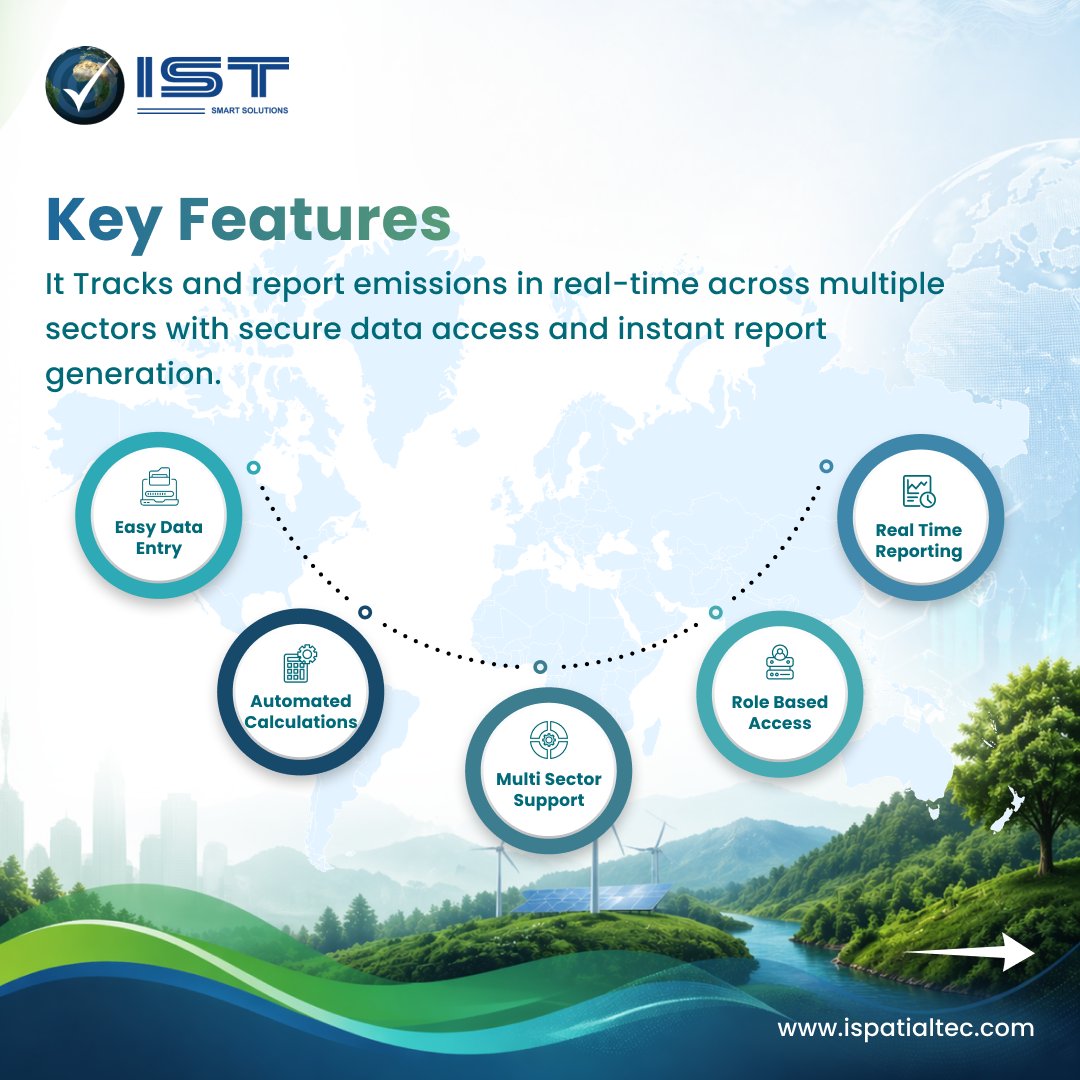 iSpatialTec's tweet photo. Smart MRV simplifies GHG &amp; Air Quality monitoring with automated calculations, real-time reporting, secure role-based access, and multi-sector support. Stay compliant with IPCC &amp; EMEP standards while making smarter sustainability decisions.

Learn more: https://t.co/RJtTJ5BMGs https://t.co/9mWkLsa6v9