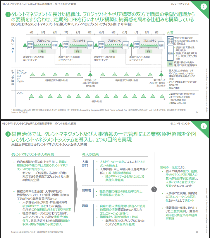 jujulife7's tweet photo. BCGが経産省からの委託で作成した「人事管理システムのあり方に関する調査」が超有益なのでシェア。
経産省の人事管理システムの導入についてBCGがグランドデザイン～要件定義まで行っており、人事やITコンサルに係る方は必見の内容。
BCGのキャリアデベロップメントサイクルにも触れられており面白い https://t.co/aR4YviUkZV