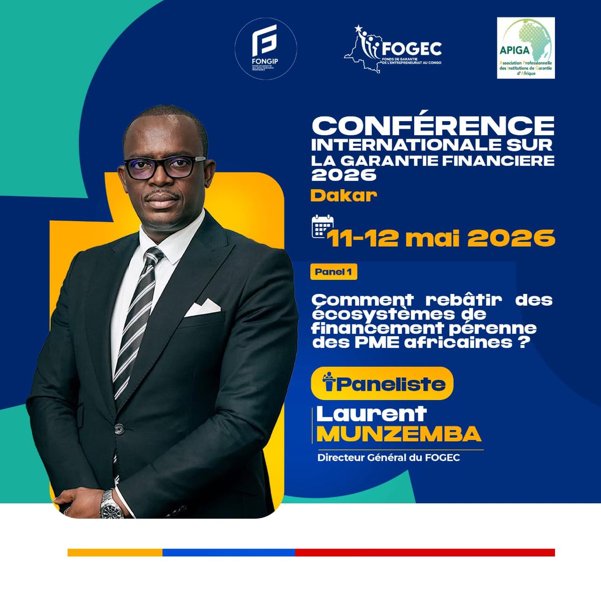 JeremieJer20526's tweet photo. 📍📍📍
Direct de Dakar 🇸🇳 | Sommet de la Garantie Financière
Le DG du #FOGEC, Laurent MUNZEMBA @LMunzemba , prend la parole aujourd'hui ! 🎙️ Objectif : définir des solutions concrètes pour la pérennité du financement des PME en Afrique.
Un dialogue stratégique aux côtés de nos partenaires du @Fongip_Sn et de l'#APIGA pour révolutionner l'accès au crédit sur le continent. 🌍💼
📅 11 & 12 Mai
📍 Dakar
#PME #Afrique #Finance #GarantieFinancière #Sénégal #RDC #Développement
@fatshi13_ @fatshi13_
@Presidence_RDC
@FogecRdc
@PrimatureRDC
@SuminwaJudith
@FonarevRDC
@AaronGrace05
@AdesemaP
@aminata_kasa
@TinaSalama2
@beton_junior
@BukasaEmmanuel2
@central_sage
@liliane_tshiama
@SORAZIZ
@MuadiLaeticia
@NBATV
@7sur7_cd
@TopCongo