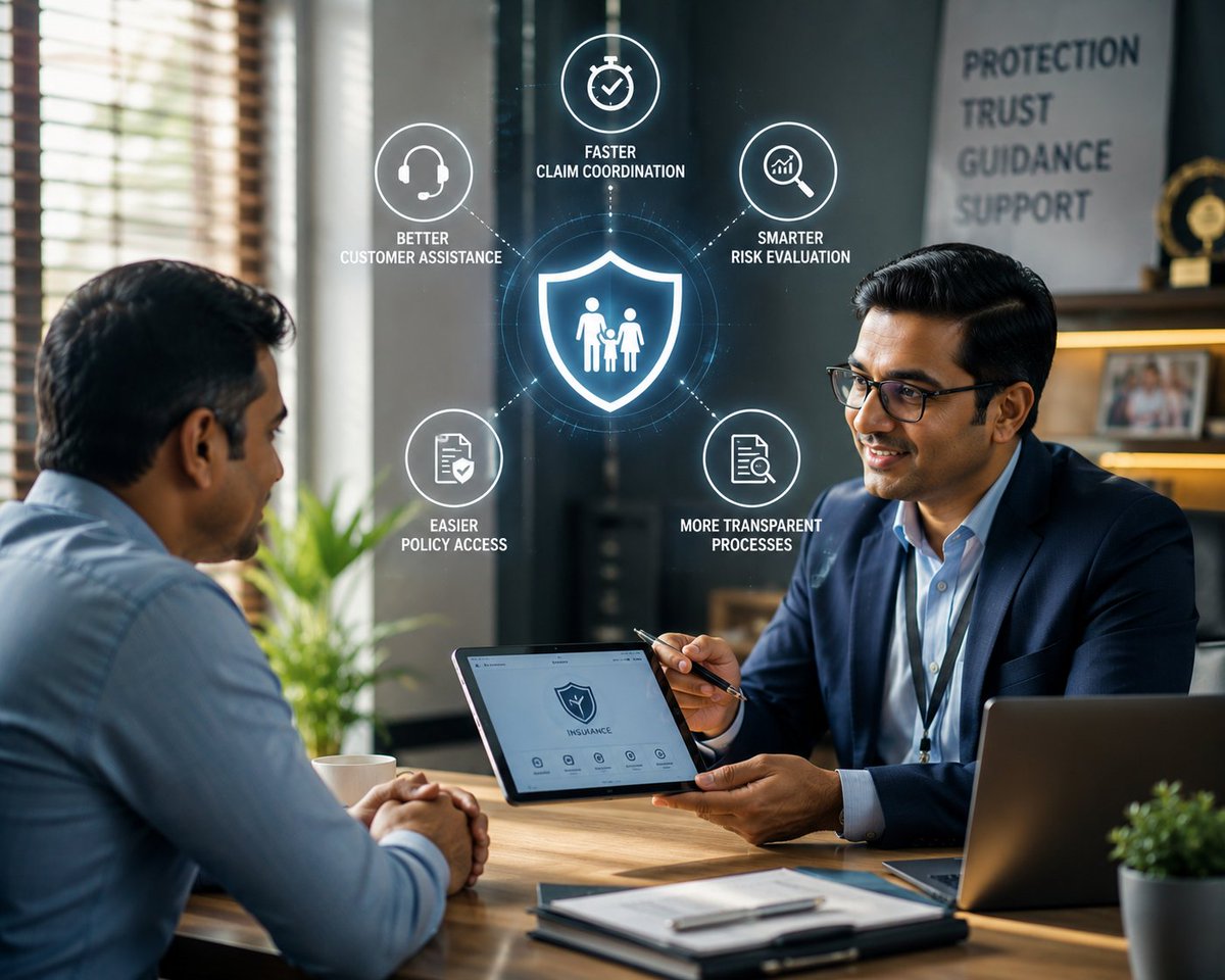 ProbusInsurance's tweet photo. Technology is reshaping insurance beyond just screens and apps.

Today, it helps:
✔️ Faster claim coordination
✔️ Better customer assistance
✔️ Smarter risk evaluation
✔️ Easier policy access
✔️ More transparent processes

But the most important part still remains human guidance.

Because while technology makes insurance more efficient, trusted advisors help people make informed decisions with confidence.

#NationalTechnologyDay #InsuranceAwareness #withprobus