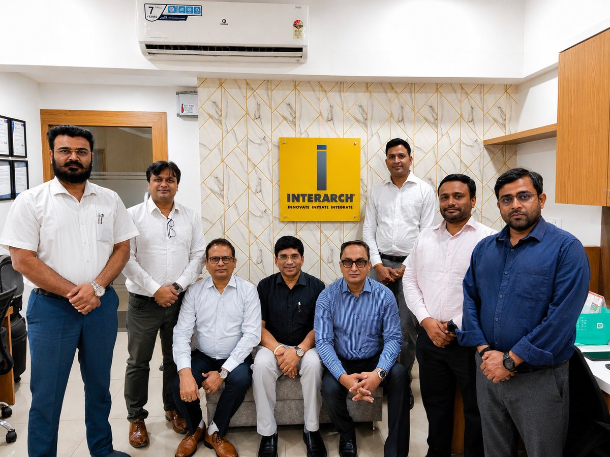 InterarchPEB's tweet photo. Reinforcing our long-standing presence in Gujarat, the Interarch Building Solutions Limited  Sales team has moved to its new office in Ahmedabad, aligned with our continued growth and regional expansion.

#InterarchBuildingSolutions @NMalikakkal https://t.co/JoC4S2Vj0e