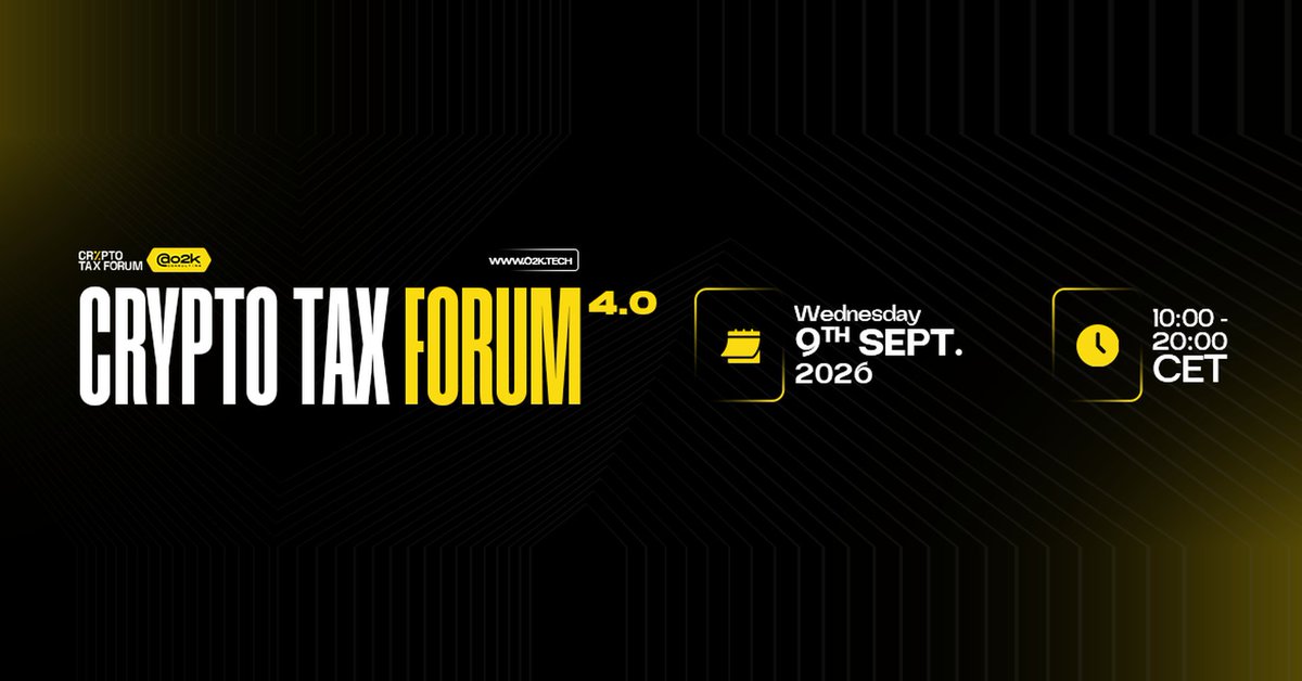 CryptokenMedia's tweet photo. The Crypto Tax Forum is the world’s first conference dedicated entirely to crypto asset taxation and the first tax conference ever hosted in the metaverse.

Built for professionals by professionals, this forum brings together top voices from across the ecosystem, including experts and policymakers from organizations like Interpol, OECD, the EU, tax authorities, law enforcement, leading (tax) lawyers, auditors, and cutting-edge Web3 companies.

This year’s edition focuses on practical insights, real-world challenges, and where crypto regulation is headed next.

📍Panels:

→ International Law
→ National Tax Law
→ Tax Issues & Opportunities
→ AML & Crime Prevention
→ The Future of Blockchain

📍Why attend?

Gain real insights into global crypto tax and regulation
Connect with industry leaders and decision-makers
Earn 10 CPE points, a Certificate of Attendance, and an NFT POAP
📍Event Details:

📅 September 9, 2026
⏰ 09:40 – 19:40 CET
🌐 Virtual
🎟️ Get your early bird ticket:

https://t.co/4Lq7uwDvkq

🎁 Use this exclusive discount code to get 30% off ticket: cryptokenmedia30

This is your chance to connect, learn, and engage with the people shaping the future of crypto taxation.

Don’t miss it.