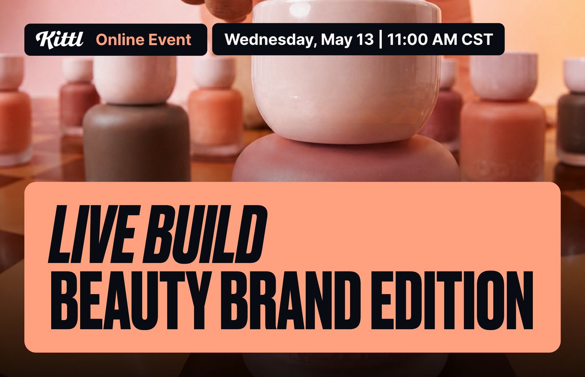 kittldesign's tweet photo. Beauty brand founders: learn how to bring your product to life before you spend a cent.

Wednesday: brand designer Kristina Rajic does a live packaging build inside Kittl — bottle, label, mockup and all. 

Free, online. RSVP: https://t.co/SLMZAM2byg https://t.co/xUfrfEVsZX