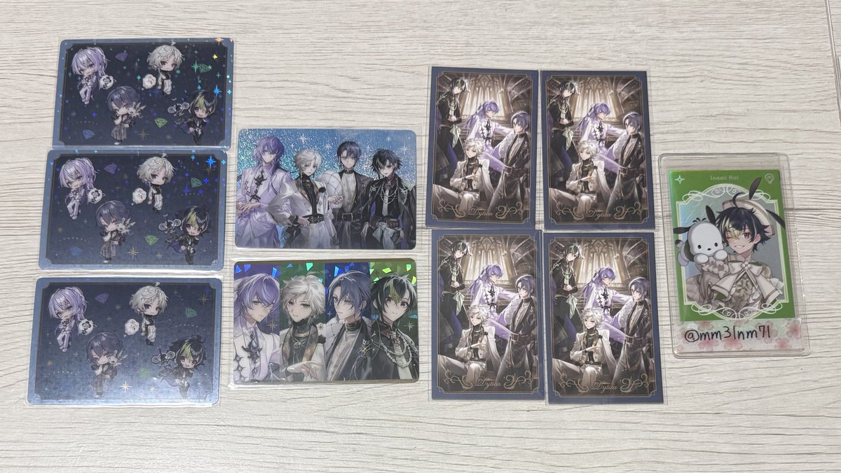 mm31nm71's tweet photo. 【交換/譲渡】にじさんじ Dytica 3周年 ランダムチェキ風カード チェキ 特典カード

譲 →画像参照
求 →IDの方同種チェキ＞異種IDの方＞各300円＋送料
譲渡は2枚目画像のみ、交換優先
当方特典⇔チェキの交換も可
15〜17日 フェス会場付近の手渡し可能
手渡しの詳細はALTにて
他郵送対応 https://t.co/61IzvbPXhZ