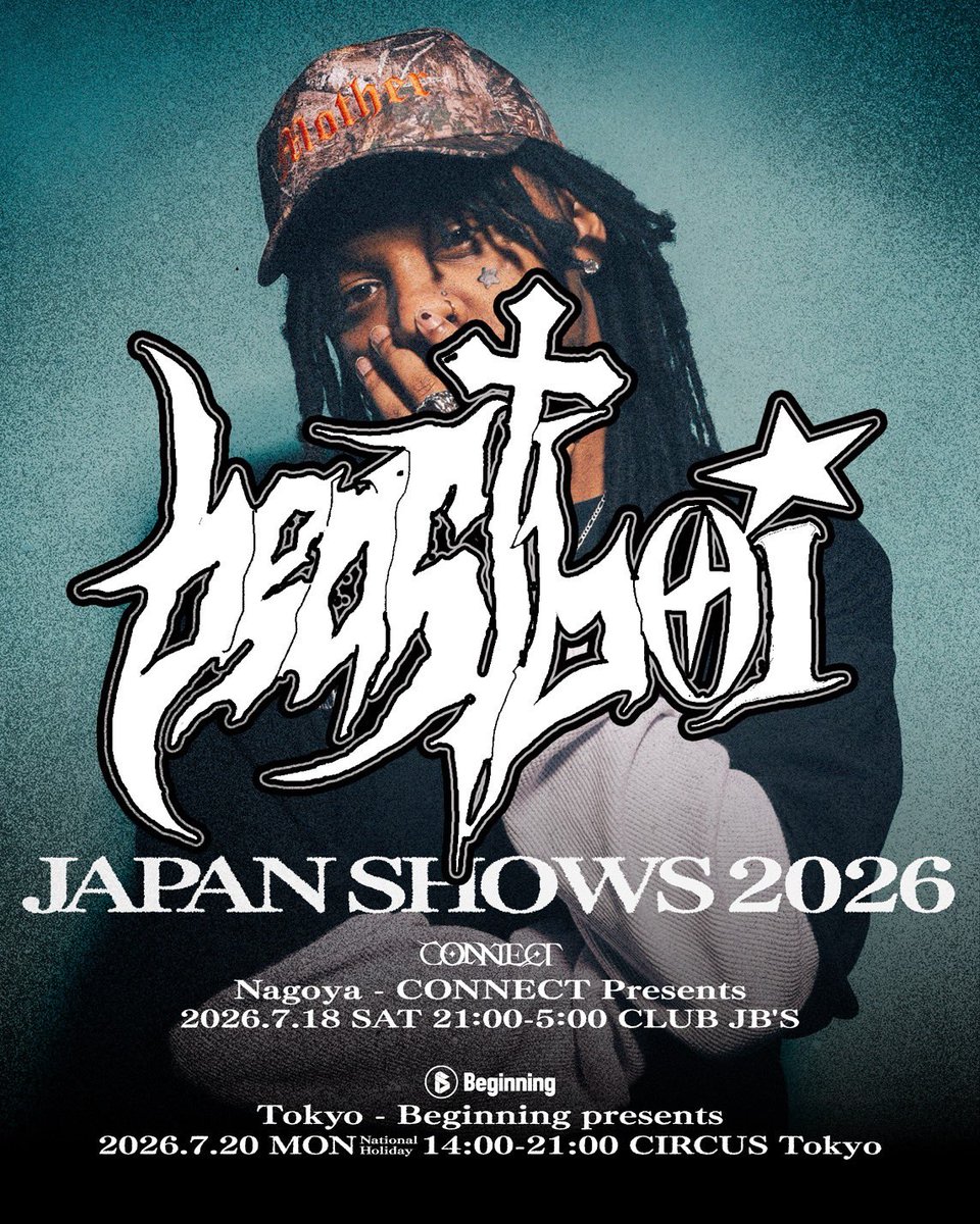 hone_aka_bowne's tweet photo. ❏ Announcement!!🍷 ❏ 

🗓️ 2026.7.18(土) 21:00-5:00
『 CONNECT pres. 𝐛𝐞𝐚𝐬𝐭𝐛𝐨𝐢 』 
📍 @clubjbs 

- - -

独自の世界観で一線を画すDubstepアーティスト "beastboi." が来日!!🧛🦇

名古屋公演をCONNECTがサポートします⛓️

🎫 | TICKET
https://t.co/Wh7zphV42P
✉️ DMでも受付中‼︎ https://t.co/FoZP8Msp3H