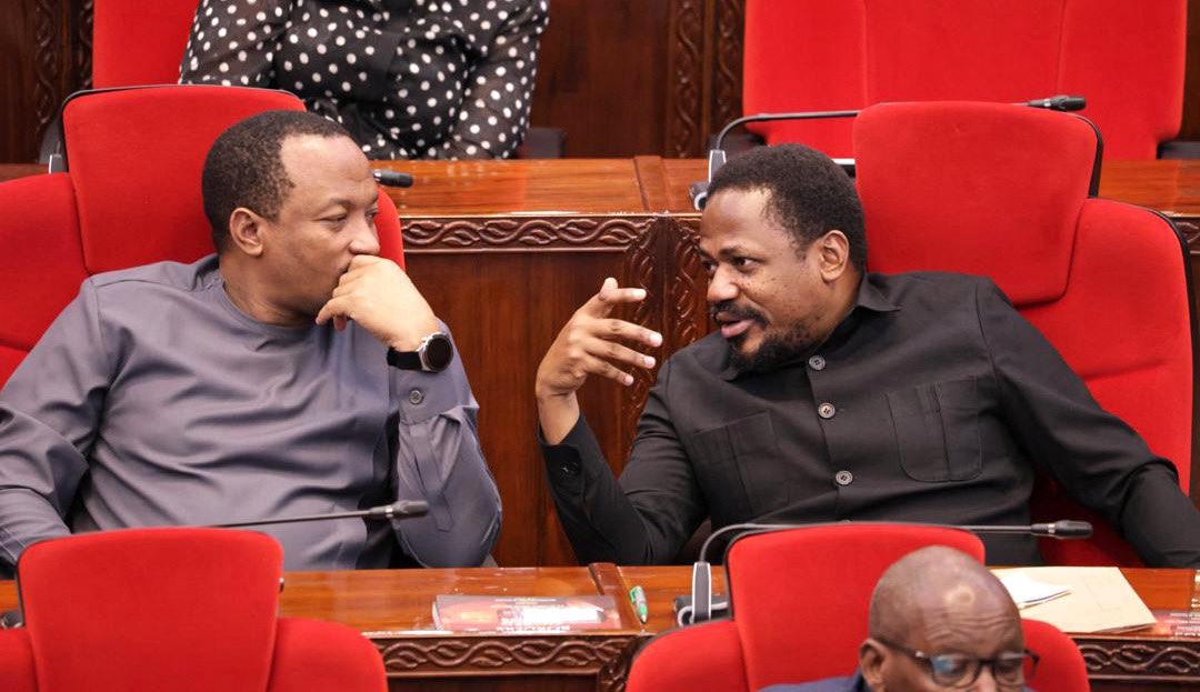 Hakingowi's tweet photo. 📍Bungeni,Dodoma

Naibu Waziri Ofisi ya Makamu wa Rais (Muungano naMazingira) Mhe. Reuben Kwagilwa akizungumza naMbunge wa Jimbo la Katavi Mhe. Thomas Kampala wakati wa kikao cha Bunge bungeni jijini Dodoma leoMei 11, 2026. https://t.co/4kkKd7Frq3