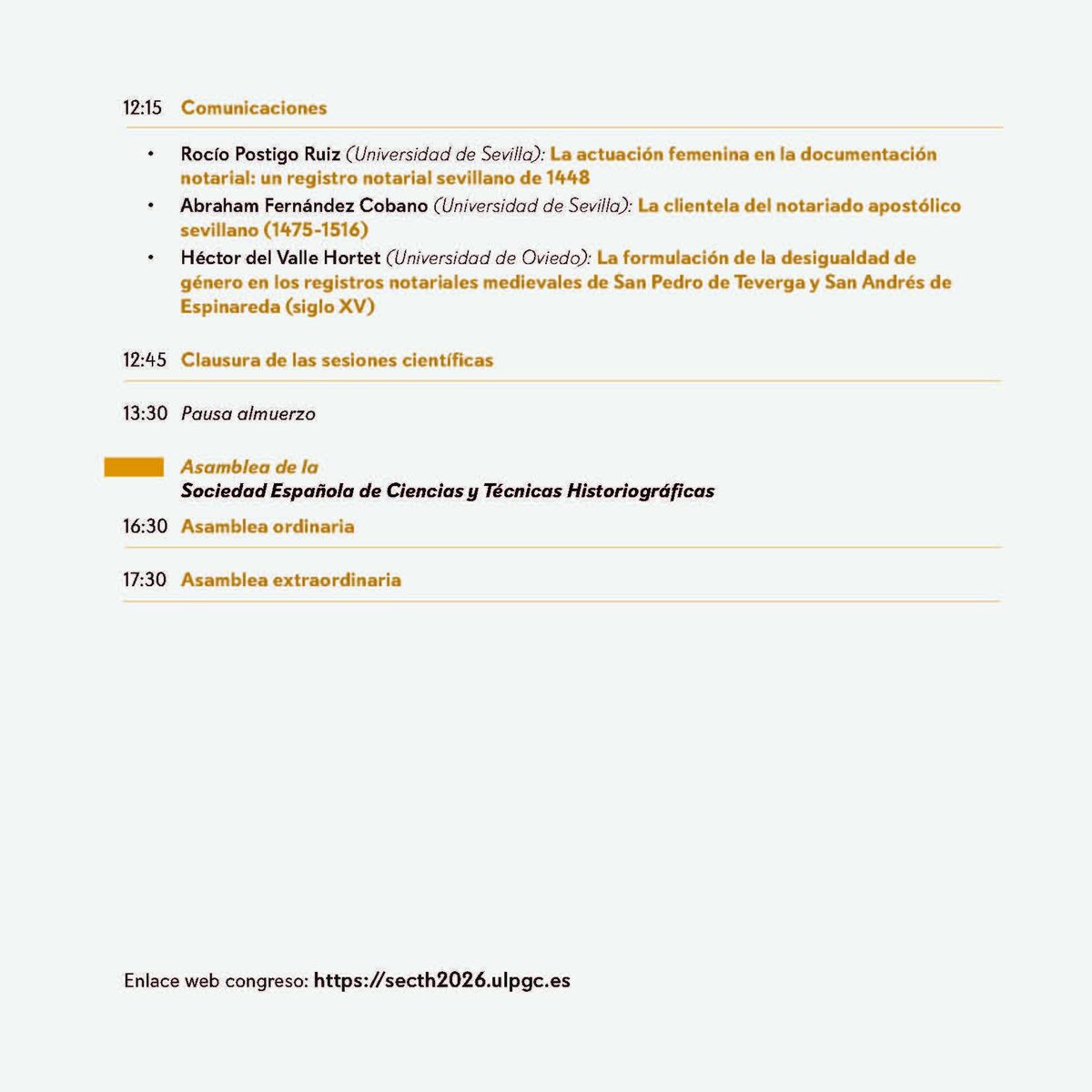 Sociedad Española CCyTTHH tweet media