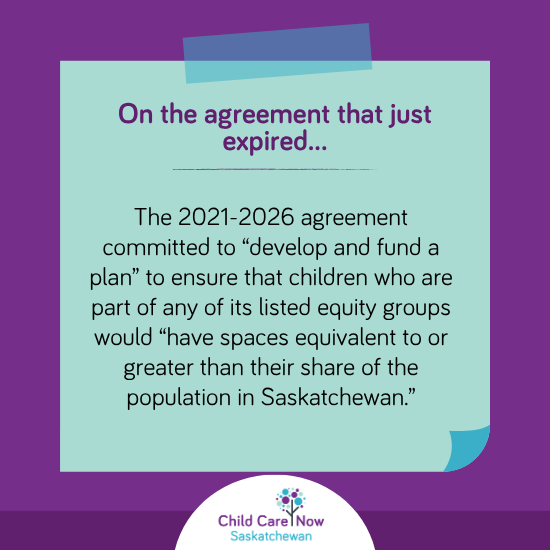 CCNowSask's tweet photo. Looking for answers about the new SK child care agreement? So are we! We're posting our most burning questions for Minister Hindley here the next few weeks, for you to share and ask him (or your MLA) as well!

Find the full list of questions on our website (link in bio)

#skpoli https://t.co/vLS8ebdlL4