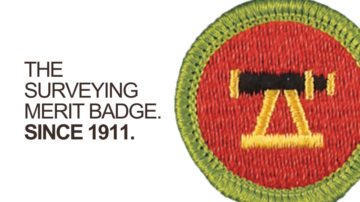NSPSINC's tweet photo. The #Surveying merit badge was one of @Scouting America's original 57 in 1911, and it's still earned today.

Ahead of the 2026 National Jamboree, we're looking at why this badge still matters.

Read the article: https://t.co/sLEfG0DoCX https://t.co/V5bQYwWwcA