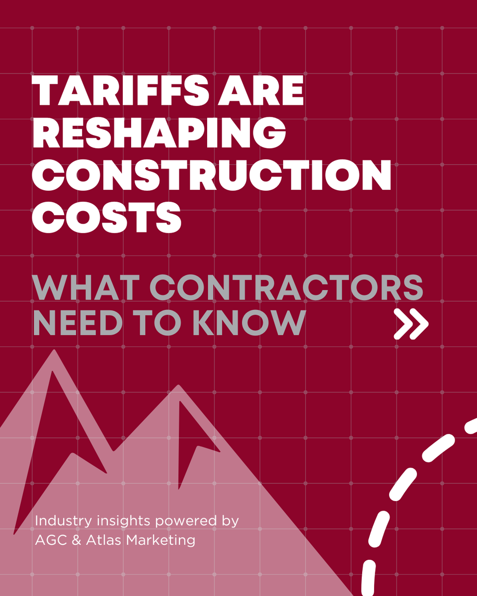 AtlasStories's tweet photo. Tariffs are reshaping construction costs—from material pricing to contract risk. Contractors who stay informed are better positioned to lead.

Insights via AGC:
https://t.co/2RMq6zb7aH

#Construction #Contractors #Tariffs #AtlasMarketing #AGC https://t.co/dt0K2aIqTj