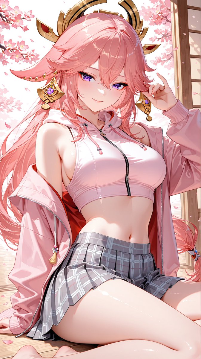 私服八重神子 /原神Genshin Impact SFW anime-style illustration. No