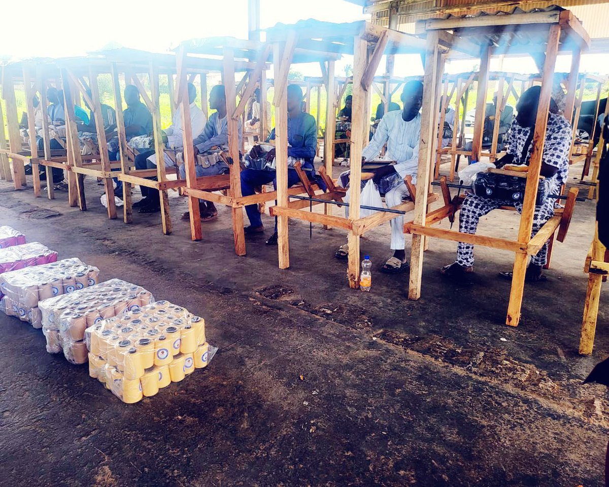 absfoundationng's tweet photo. They asked. We listened. We delivered.

Three weeks ago, a group of Aso-Ofi weavers in Ilorin reached out to the #ABSFoundation and told us exactly what was holding their businesses back.

Yesterday, every single one of them got what they asked for — down to the last item on the list. Weavers came in from wards across Ilorin West, Ilorin East and Ilorin South, and not one person left empty-handed. 

That’s decent work taking root at the grassroots #SDG8, and a real step away from poverty for the families behind every loom #SDG1.

Here’s why this matters:
Aso-Ofi isn’t just cloth. It’s been putting food on tables for generations. It’s history you can wear. So when we stand with the people behind the loom, we’re protecting something much bigger than a business — we’re protecting a piece of who we are. 

To every weaver who showed up yesterday — thank you for keeping the loom alive! 💙

#ABSFoundation #SDGs