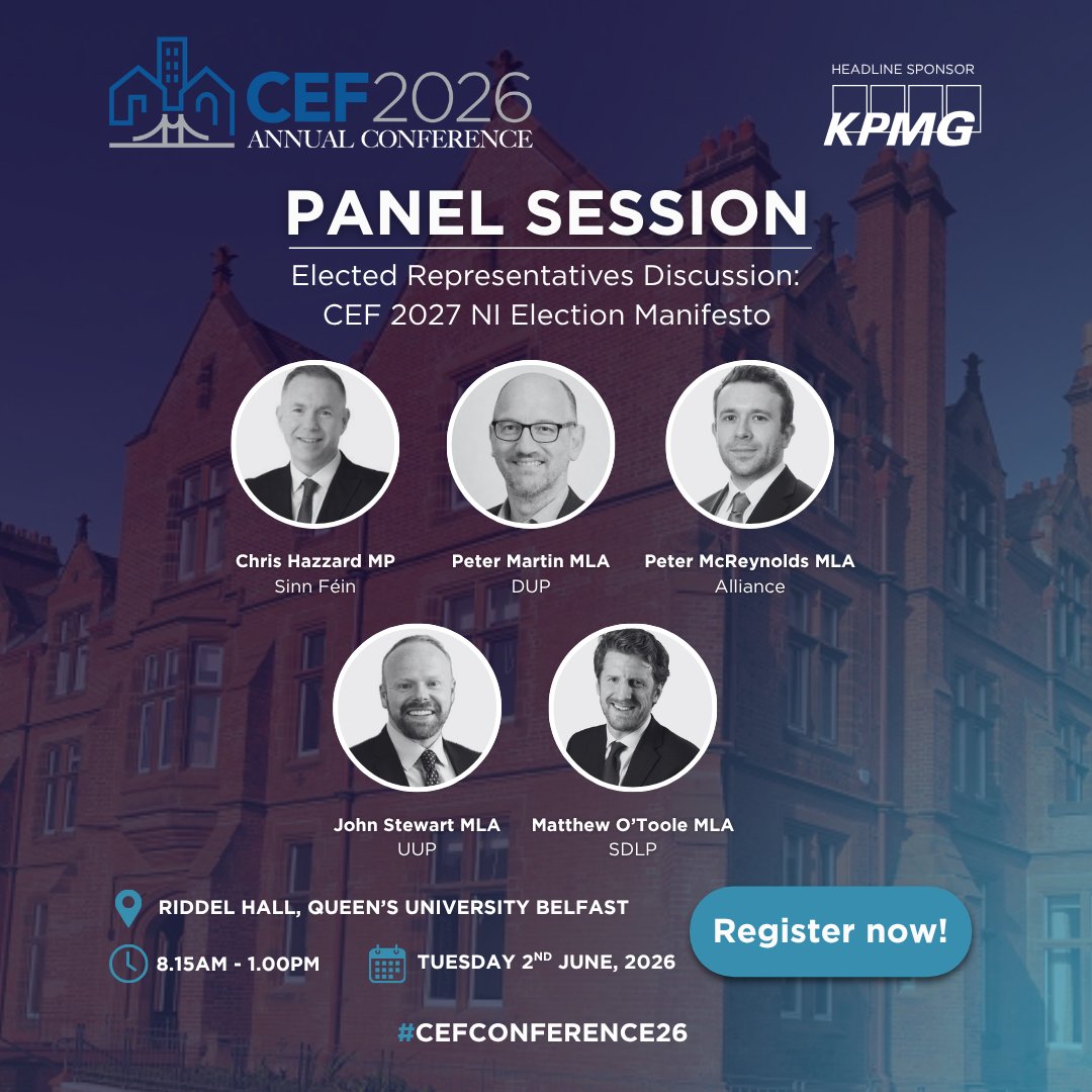 CEFNI1's tweet photo. 📣 PANEL ANNOUNCEMENT! 📣 We're pleased to announce our first panel of guests for the upcoming CEF Annual Conference.
Places are limited for the CEF Annual Conference, so book your place now 👉 https://t.co/31JEqno0NL
#CEFConference26 https://t.co/bny53Ib0nE