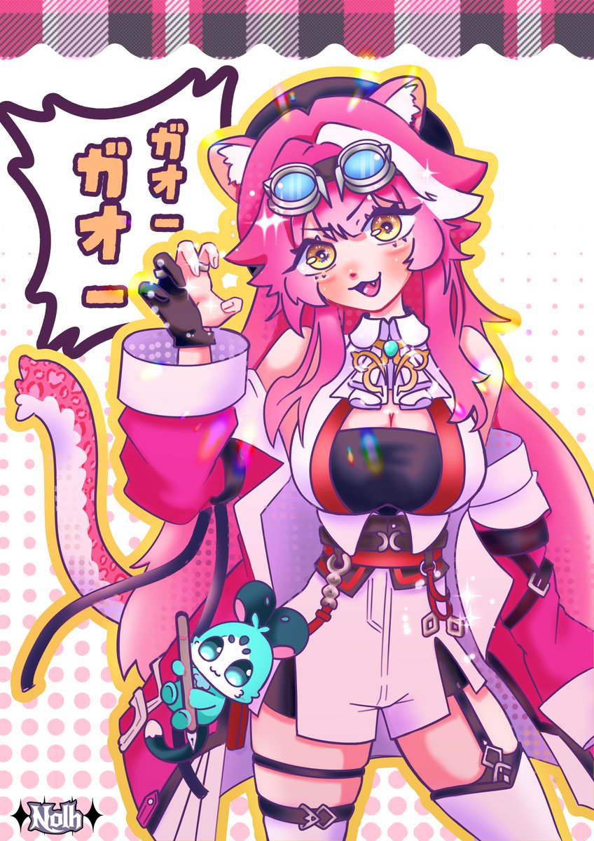 NolhVT's tweet photo. I did this a while ago but I just HAD to wait until today to post it! Happy birthday Raora!!! 🐱📷#RaoraBday2026 #RaorArt https://t.co/oVQ3K0pYX7