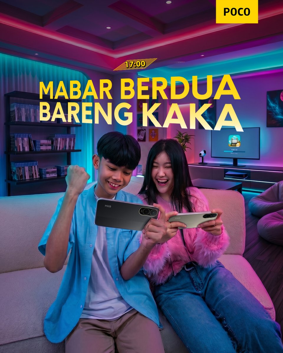 POCO_ID's tweet photo. Awalnya cuma mabar santai. Tau-tau jadi ranked vibes satu rumah ๐ฅ
Bareng POCO C81 Pro, siap-siap lobby rumah nggak pernah sepi!
#POCOnyaBeraksi #POCOC81Pro #CoolForEveryone https://t.co/zcJMwHtbNi