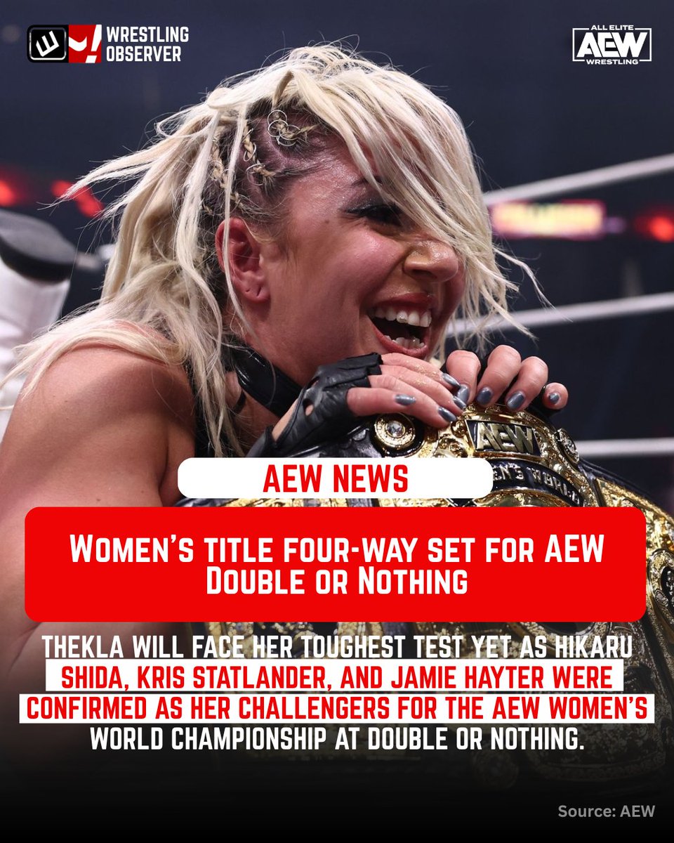Thekla is set to defend the AEW Women’s World Championship in a four ...