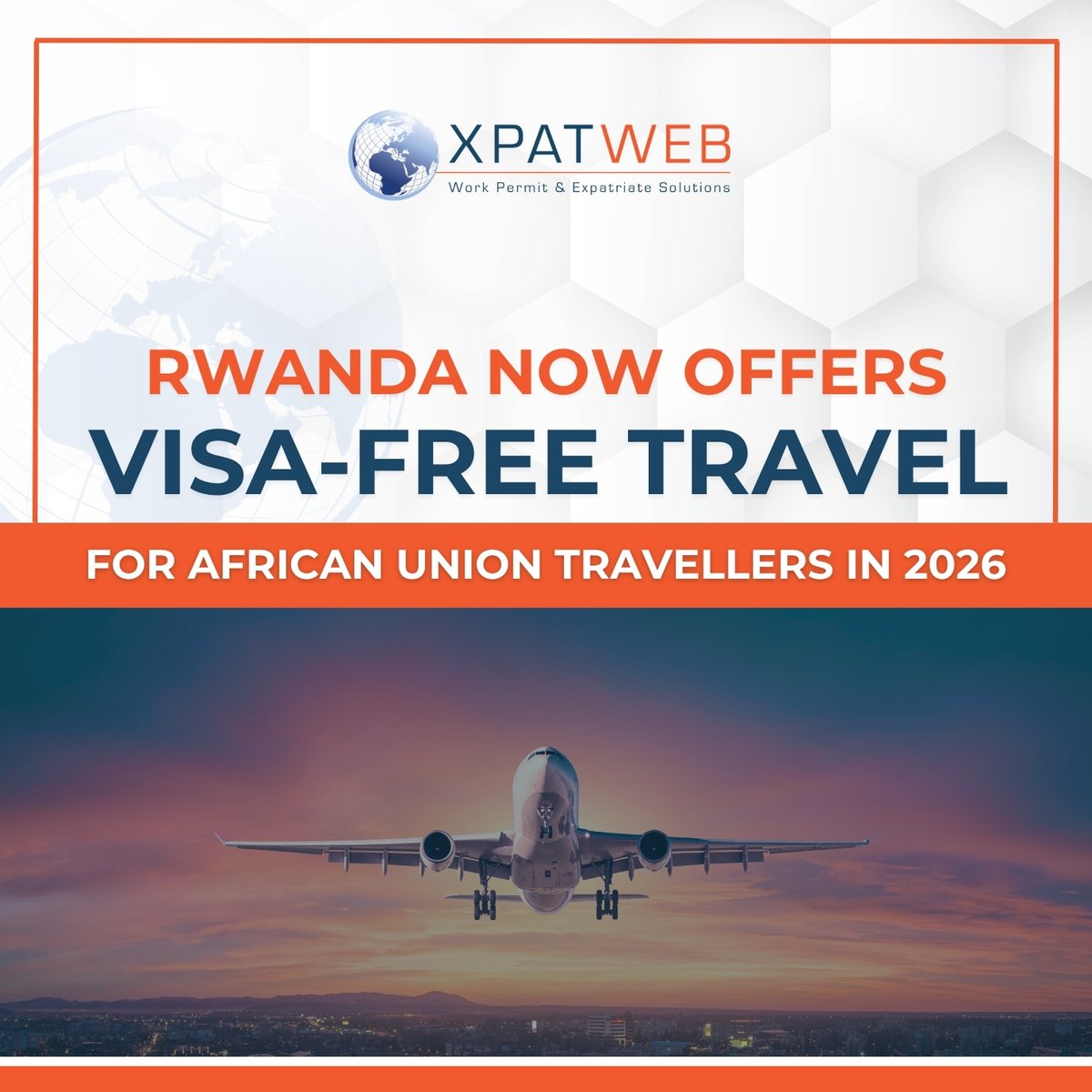 xpatweb's tweet photo. #Rwanda is set to introduce visa-free travel for all #AfricanUnion member states from 2026, allowing travellers to stay for up to 30 days without visa applications, embassy visits, or additional fees. 

Contact #Xpatweb for support with mobility solutions: https://t.co/b0TiDm7nhg https://t.co/pYDsSXUyxD