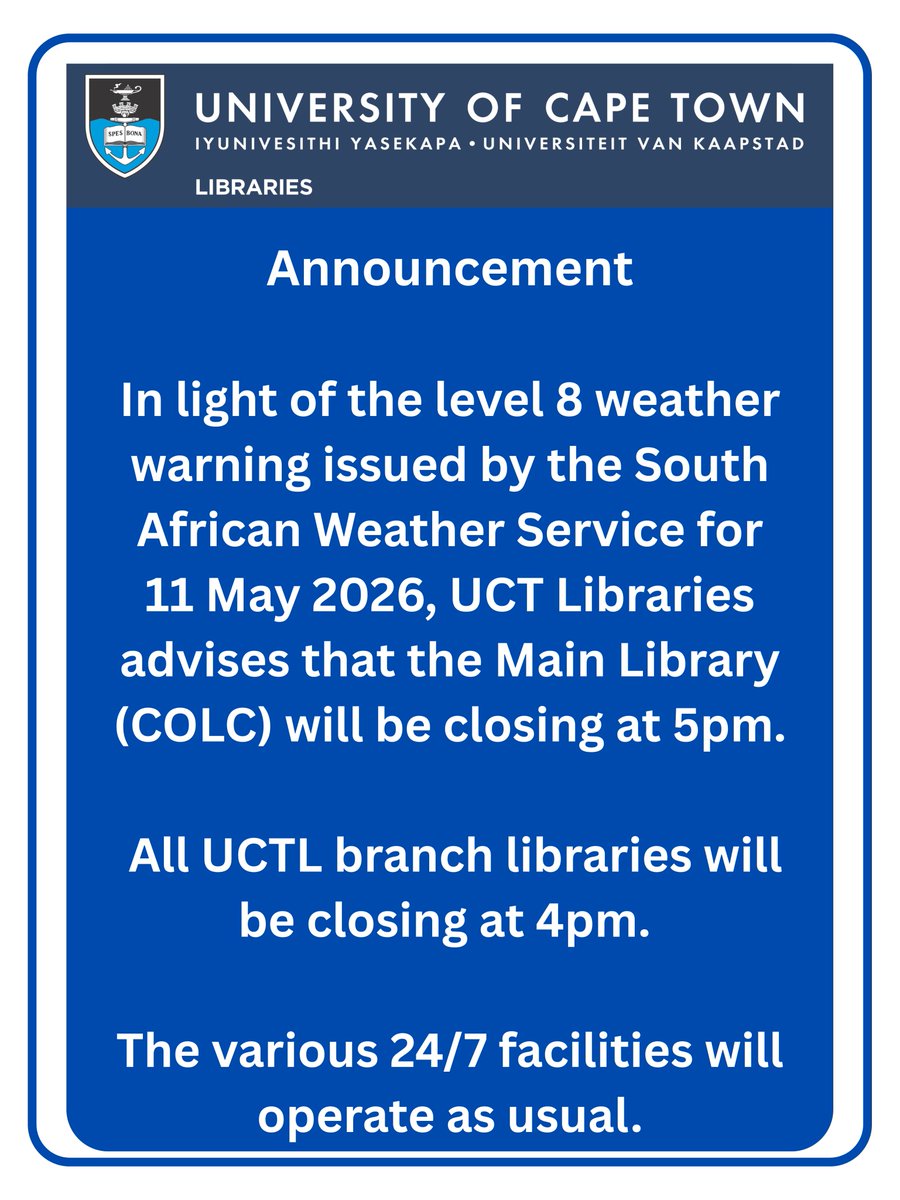 UCT Libraries tweet media