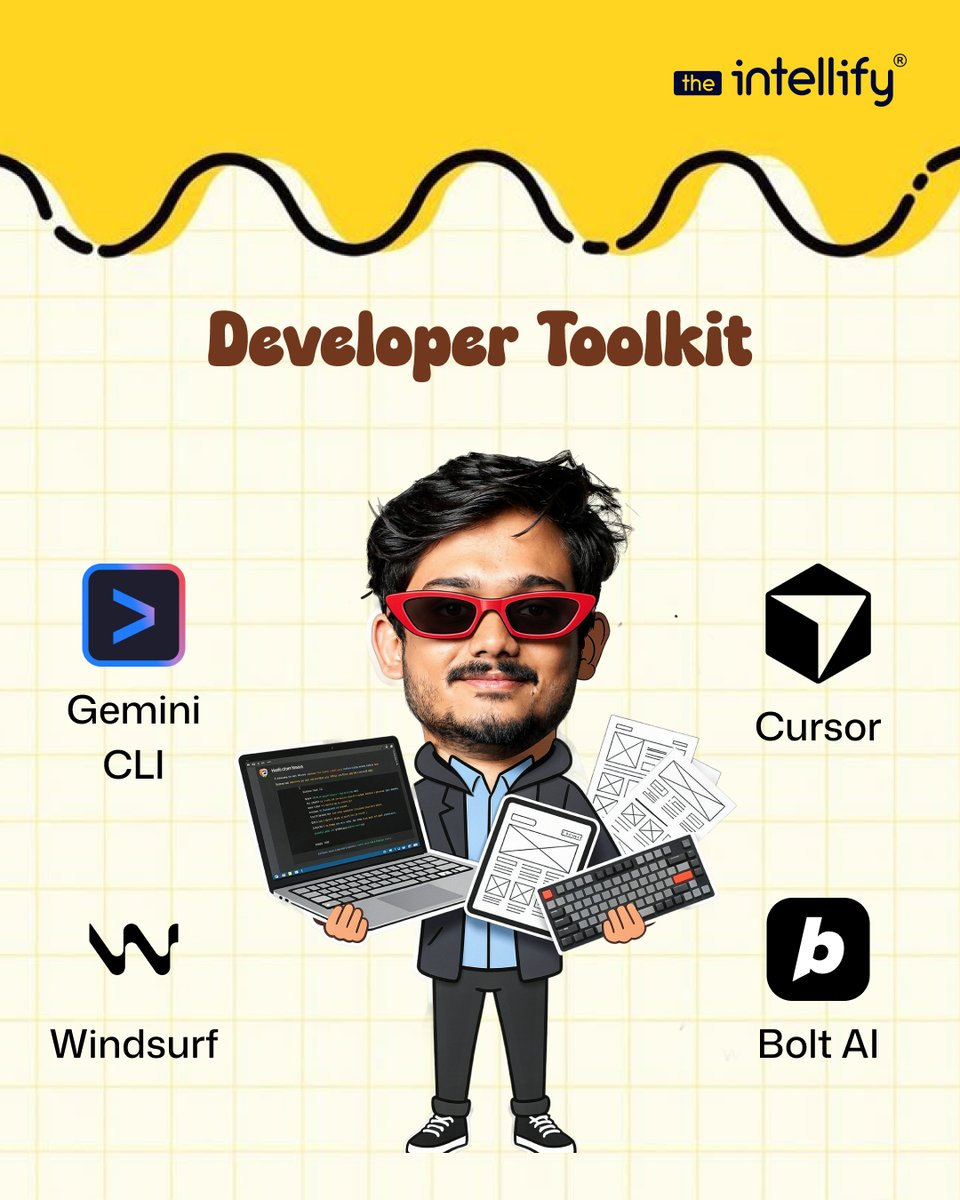 TheIntellify's tweet photo. On National Technology Day, we turned our teams into adorable tech characters, where ideas become projects, tools become superpowers, and teamwork makes the magic happen.  
Bcz behind every tech ecosystem, there are curious people making innovation look fun. https://t.co/5h2tK0eiEn
