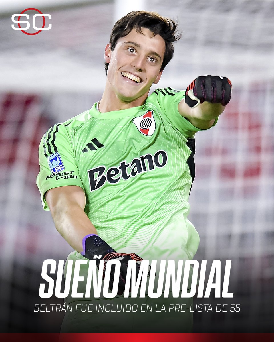SC_ESPN's tweet photo. ¡¡SUEÑO MUNDIAL PARA EL PIBE!! Santiago Beltrán fue incluido por Lionel Scaloni en la pre-lista de 55 jugadores para la Copa del Mundo. 

ℹ️ @javigilnavarro https://t.co/gkrChp0Poa