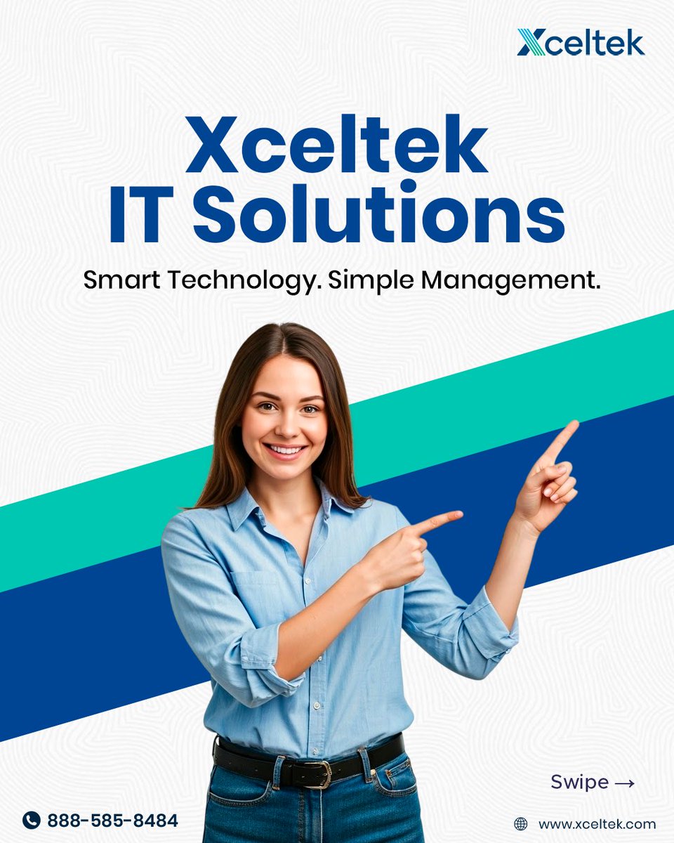 xceltek's tweet photo. Smarter IT starts with the right technology partner. 

📞 Call now: 888-585-8484
https://t.co/Vbk2jYSbws | info@xceltek.com
#Xceltek #ITSolutions #ManagedIT #CyberSecurity #CloudHosting #BusinessTechnology #Tulsa https://t.co/tY4x1ffPfJ