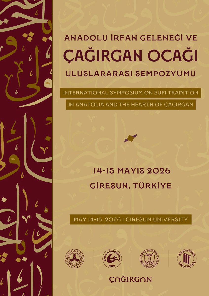 cagirgandernegi's tweet photo. Çağırgan Derneği tarafından Giresun Valiliği ve Giresun Üniversitesi paydaşlığıyla düzenlenen "Anadolu İrfan Geleneği ve Çağırgan Ocağı Sempozyumu", 14-15 Mayıs tarihlerinde Giresun Üniversitesi'nde gerçekleşecektir. https://t.co/8ICD2vzetj