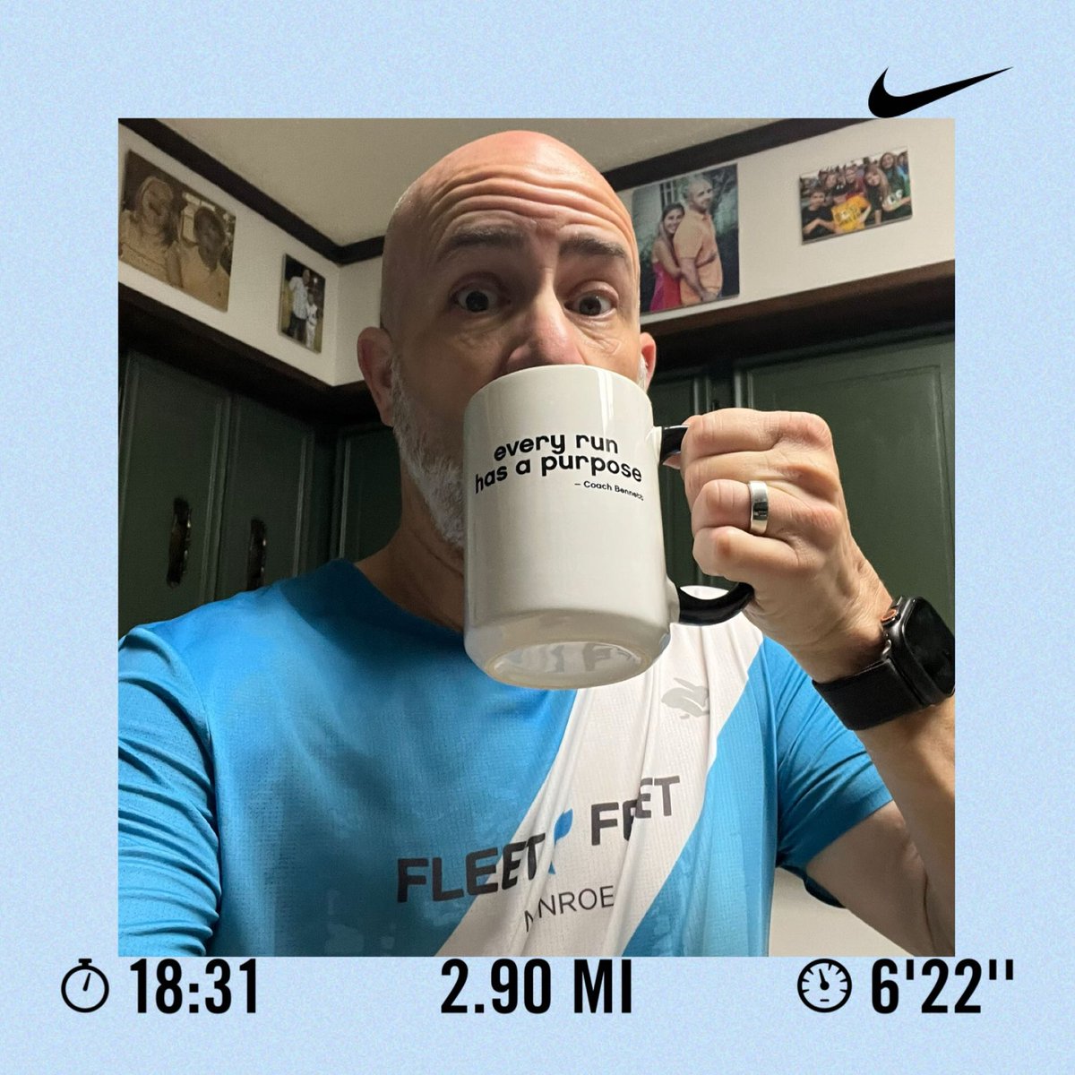 jeffthomas14's tweet photo. I didn’t sleep well last night. I didn’t really want to run this morning, but I did. This one was tough, but every run has a purpose! #nrc #nikerunning #coachbennettnrc #wolaco #stjudeheroes https://t.co/mpiRcxqVyr