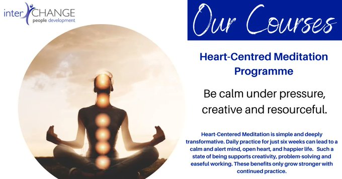 interchangepd's tweet photo. We offer courses such as our Heart-Centered Meditation.  This programme offers 6 x weekly meditation sessions of 30 minutes and combines Heart-Centered Meditation with Breathing Practices.   Contact me for information.  

#Courses #Learn #Meditation #Creativity #UnderPressure https://t.co/Xr5ruIlyxZ