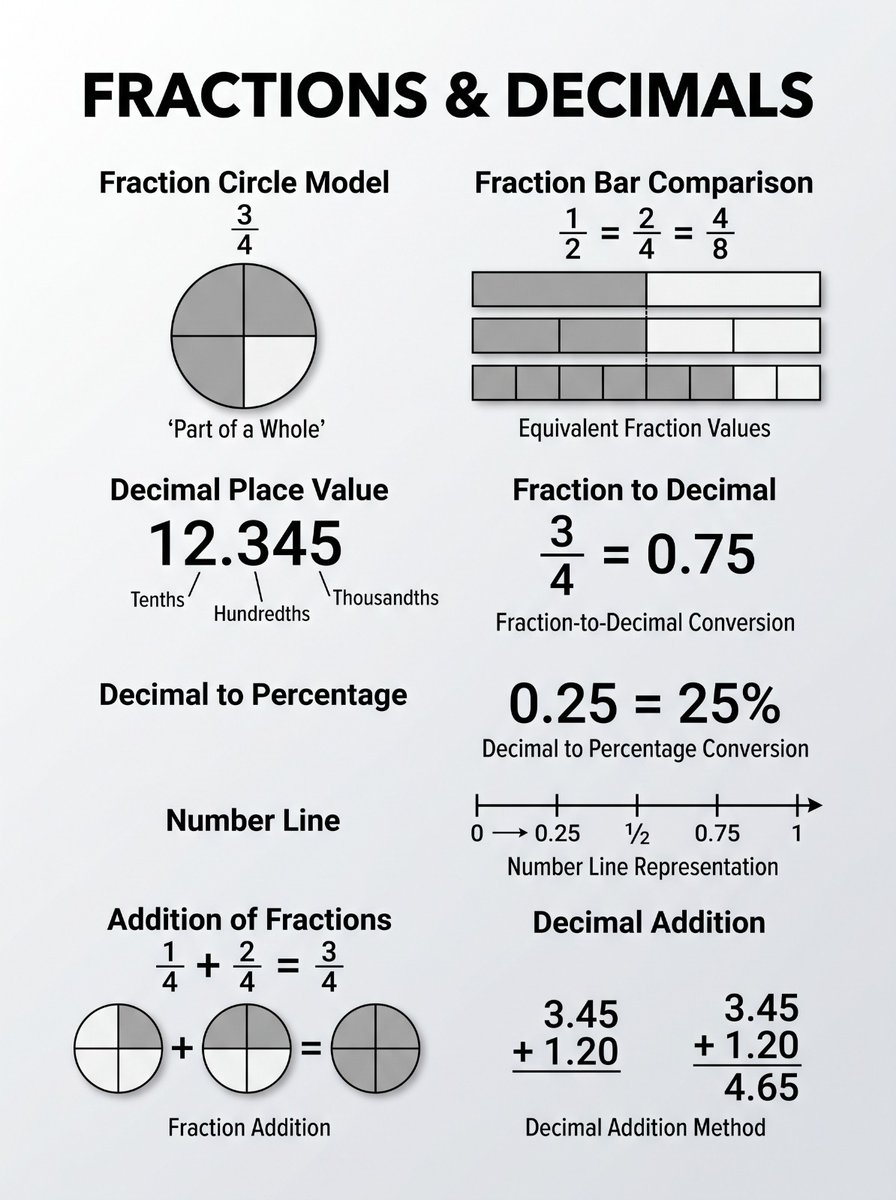 InferamAI's tweet photo. Learn fractions, decimals, and percentages easily. https://t.co/0cdD2vbg2U