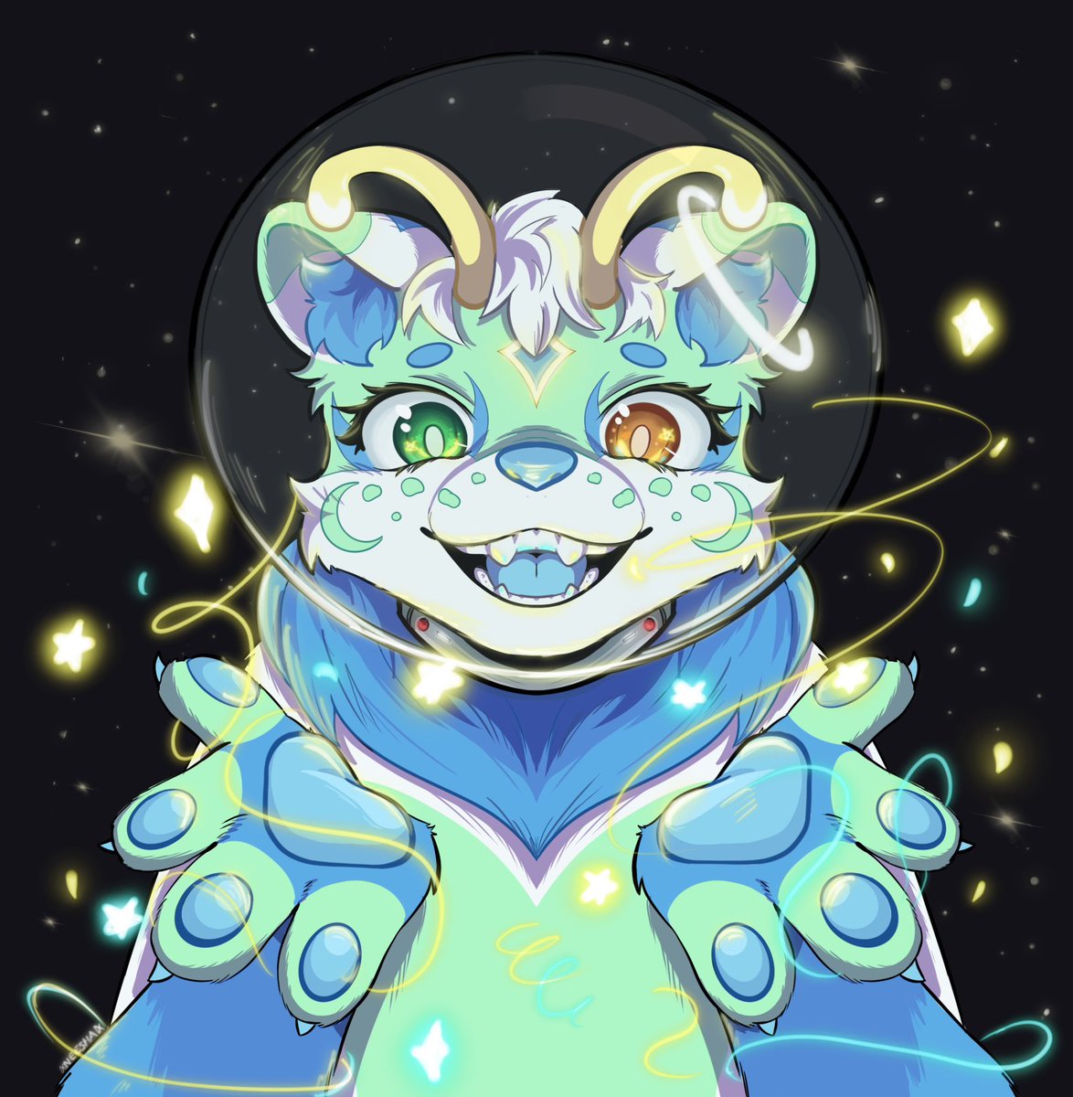 SillySpaceSable's tweet photo. She’s just a little space explorer 🪐✨ https://t.co/x6zzjKDO23
