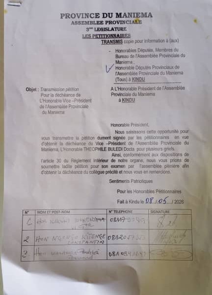 JohnWickot's tweet photo. #URGENTMANIEMA: Deux Pétitions viennent d'être déposées à l'encontre des Députés Théophile #BULELI DOCTA et Papy #OMENGA, respectivement, Vice-président et Rapporteur de l'Assemblée Provinciale du Maniema. https://t.co/FgrlWXeUxq