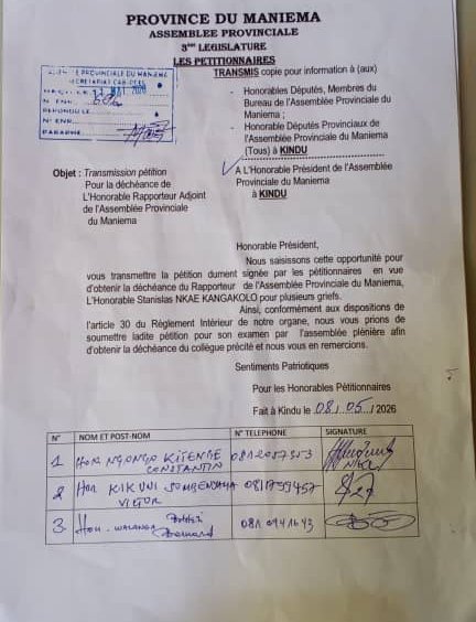 JohnWickot's tweet photo. #URGENTMANIEMA: Deux Pétitions viennent d'être déposées à l'encontre des Députés Théophile #BULELI DOCTA et Papy #OMENGA, respectivement, Vice-président et Rapporteur de l'Assemblée Provinciale du Maniema. https://t.co/FgrlWXeUxq