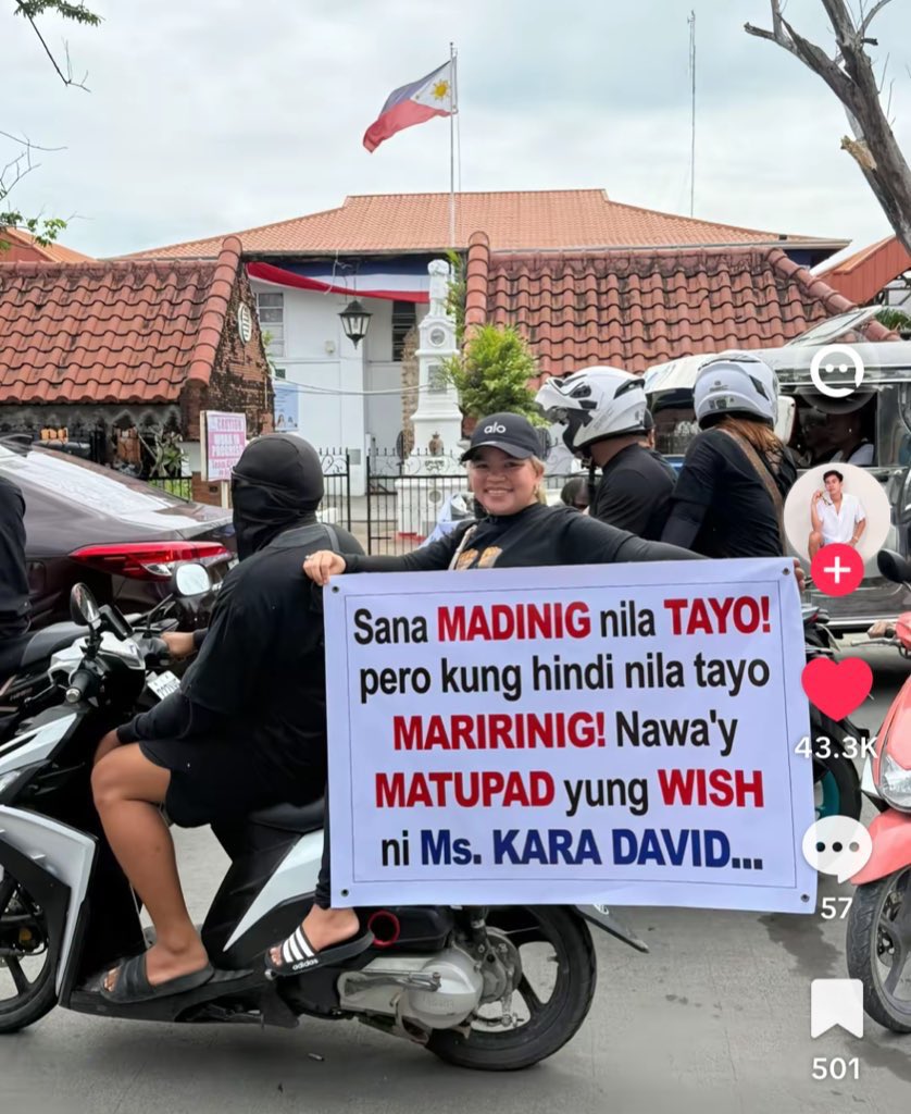 imnotkaiii's tweet photo. Paki follow up nga ulit yung birthday wish ni Ms. Kara David.

IKULONG NA ‘YANG MGA KURAKOT ✊🏽
#ImpeachSaraNow #HulihinSiBato https://t.co/N4QRBk0xXU